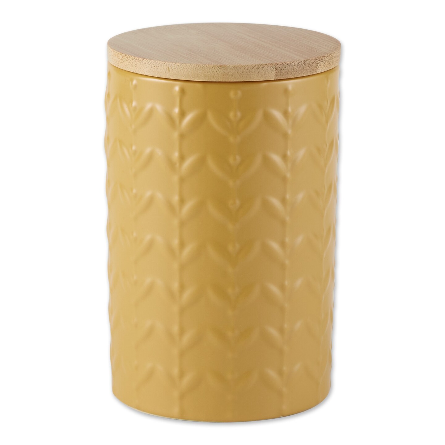 DII Honey Gold Matte Retro Vine Texture Ceramic Canister (Set of 3)