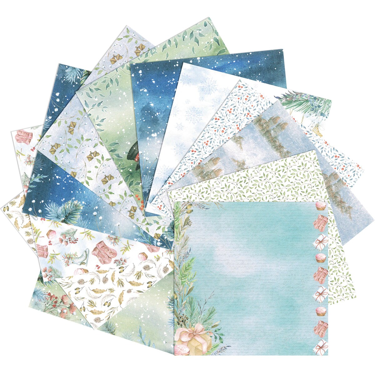 Wrapables 6x6 Decorative Single-Sided Scrapbook Paper for Arts &#x26; Crafts Projects, Scrapbooking, Card-Making