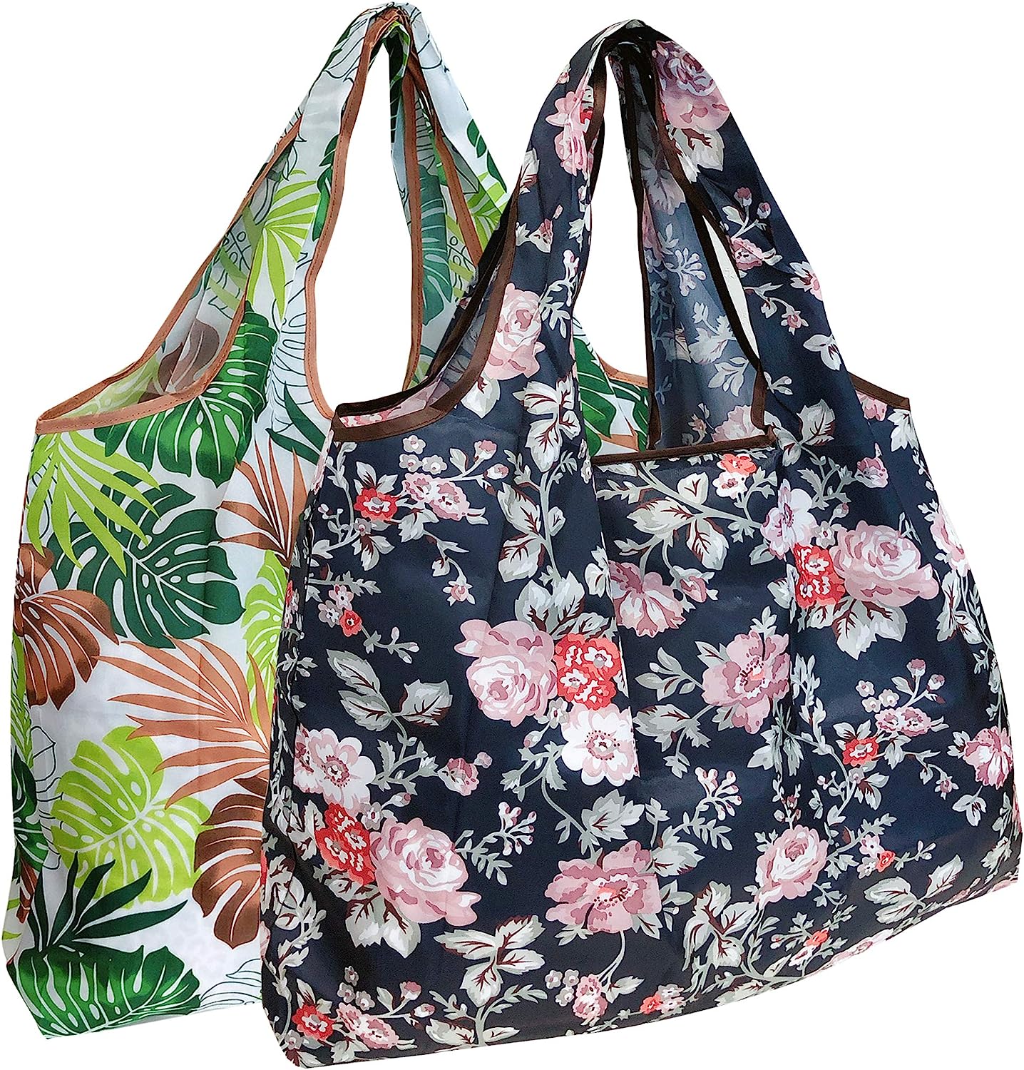 Wrapables Eco-Friendly Large Nylon Reusable Shopping Bags (Set of 2)