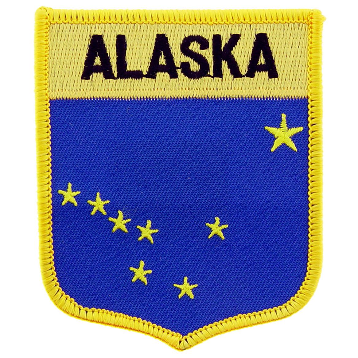 Alaska State Flag Shield Patch 2 7/8&#x22; x 3 1/2&#x22;