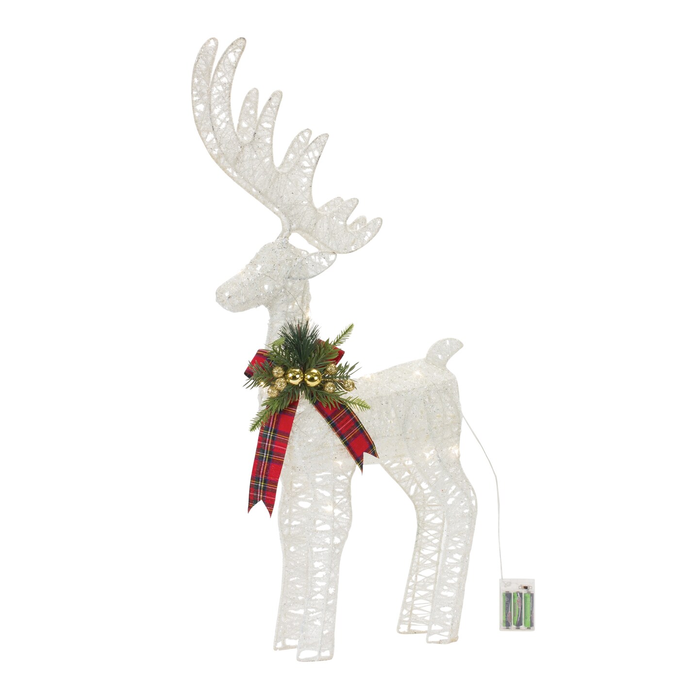 Melrose LED Lighted Reindeer Christmas Tabletop Decoration - 33" - White