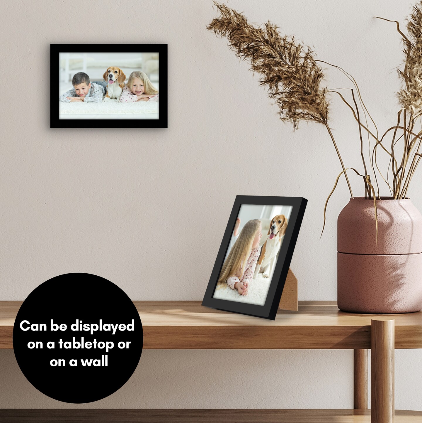 Americanflat Picture Frame - Modern Design, Shatter-Resistant Glass, Dual Sawtooth Hangers, Ideal for Home and Office Decor