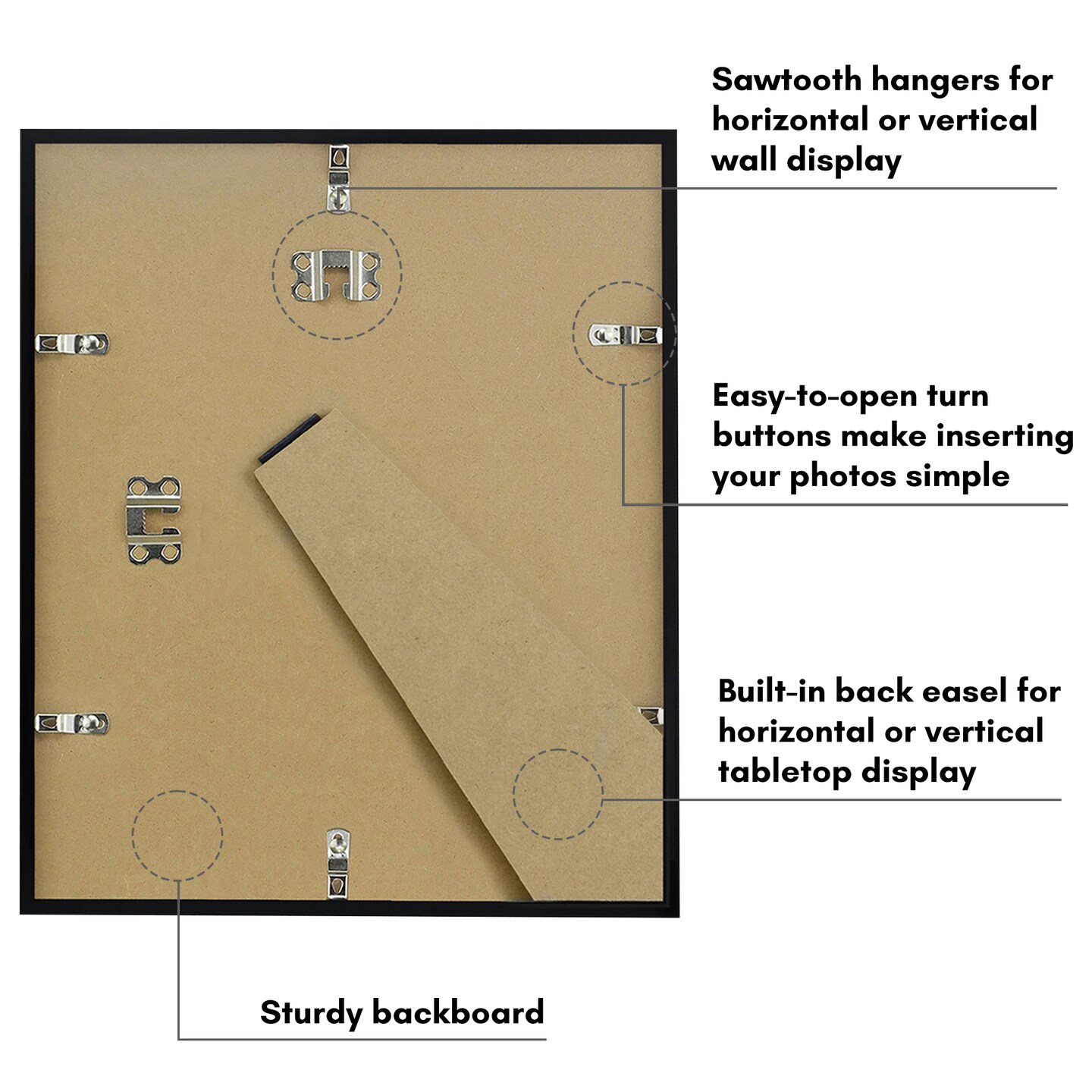 Americanflat Poster Frame - Perfect Frame for Photos and Artwork - Large Picture Frame - Polished Plexiglass - Hanging Hardware with Horizontal and Vertical Display
