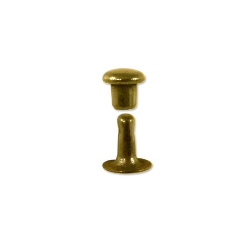 JewelrySupply Compression Rivet 4mm Brass Antique Brass Plated