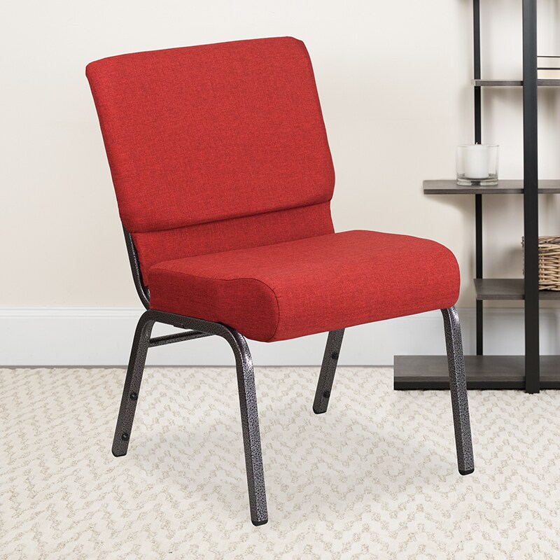 Flash Furniture Fabric church chair, Red
