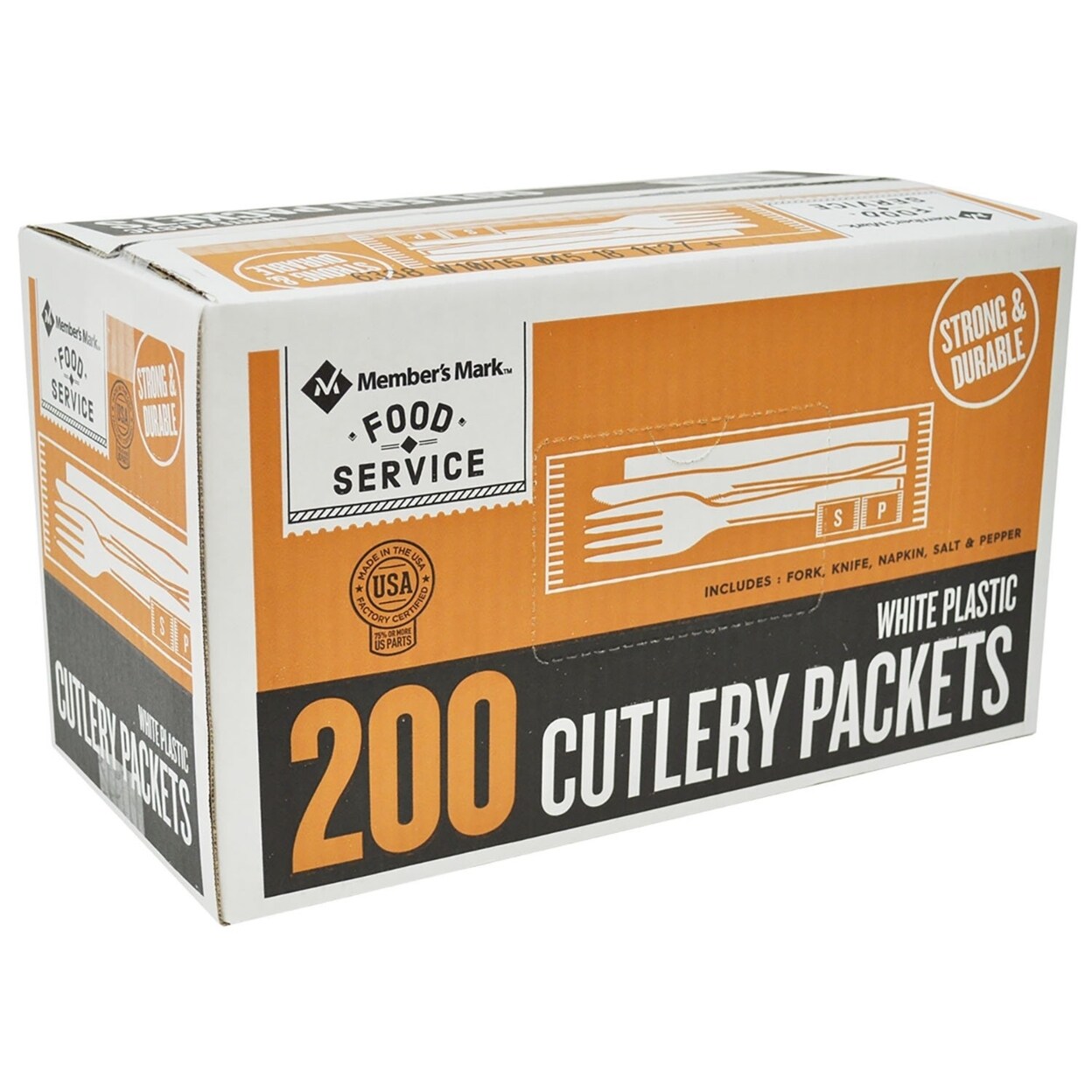 Members Mark White Plastic Cutlery Packets (200 Count)