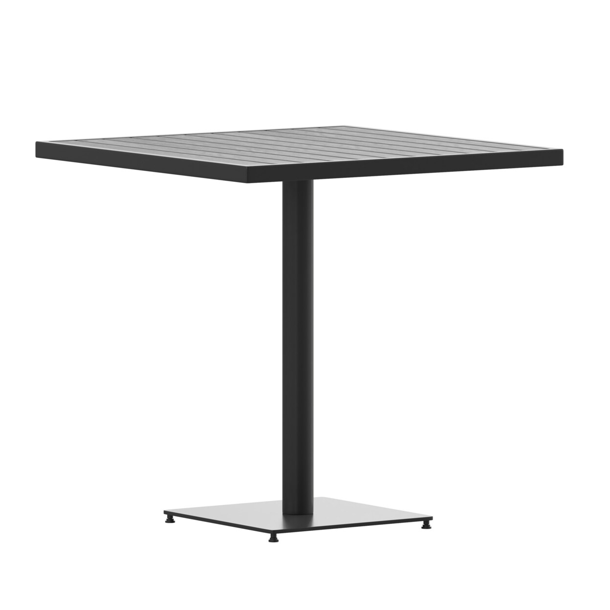 Flash Furniture Gray Outdoor Faux Teak Table