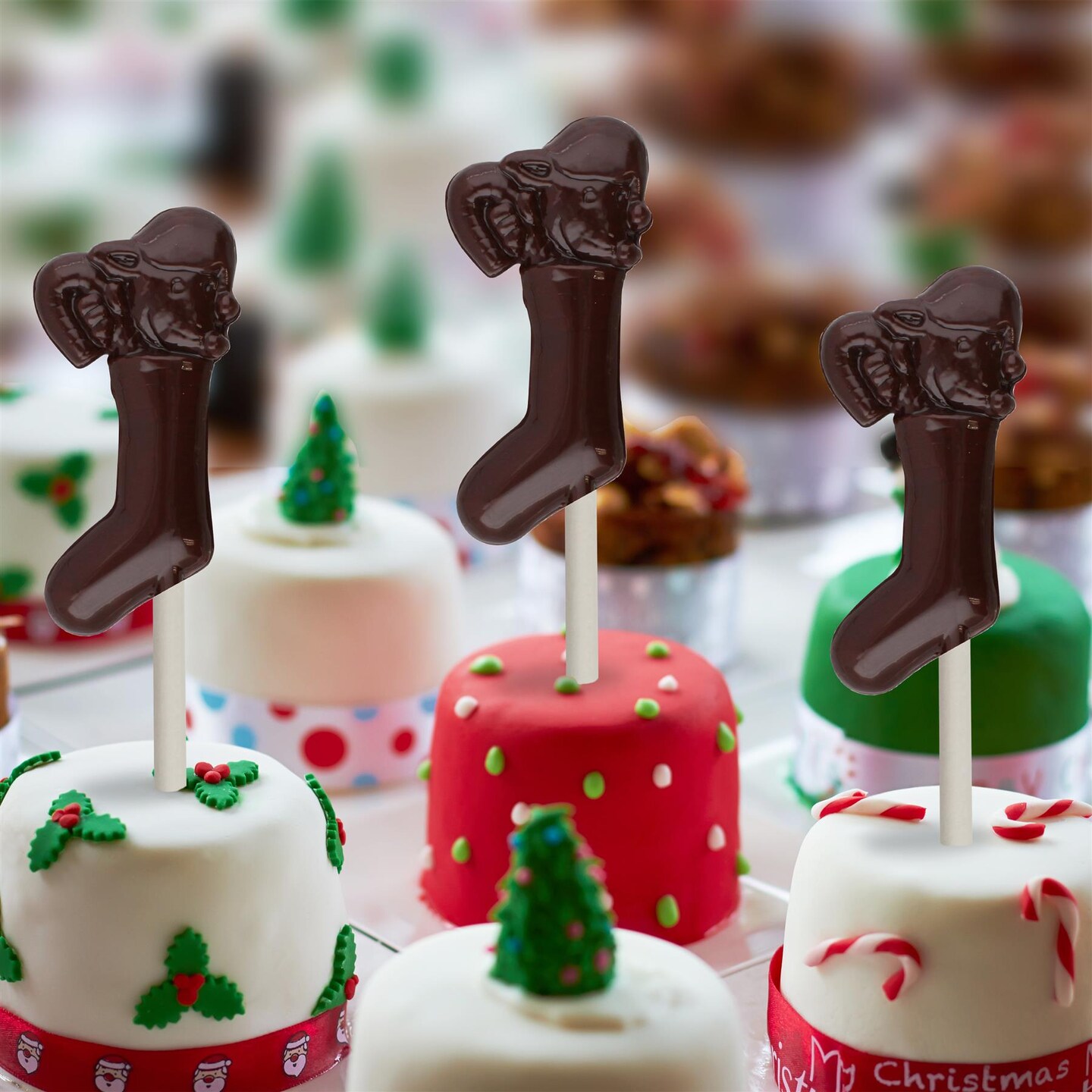 Chocolate Mold Mouse In Stocking Lolly