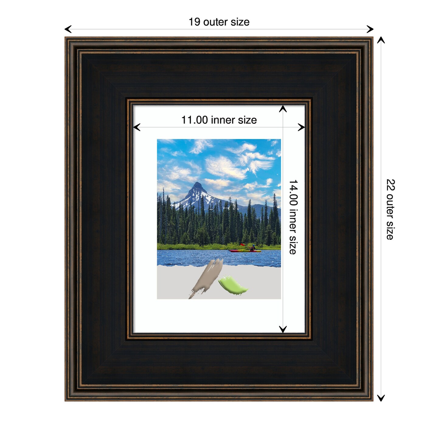 Mezzanine Espresso Wood Picture Frame, Photo Frame, Art Frame