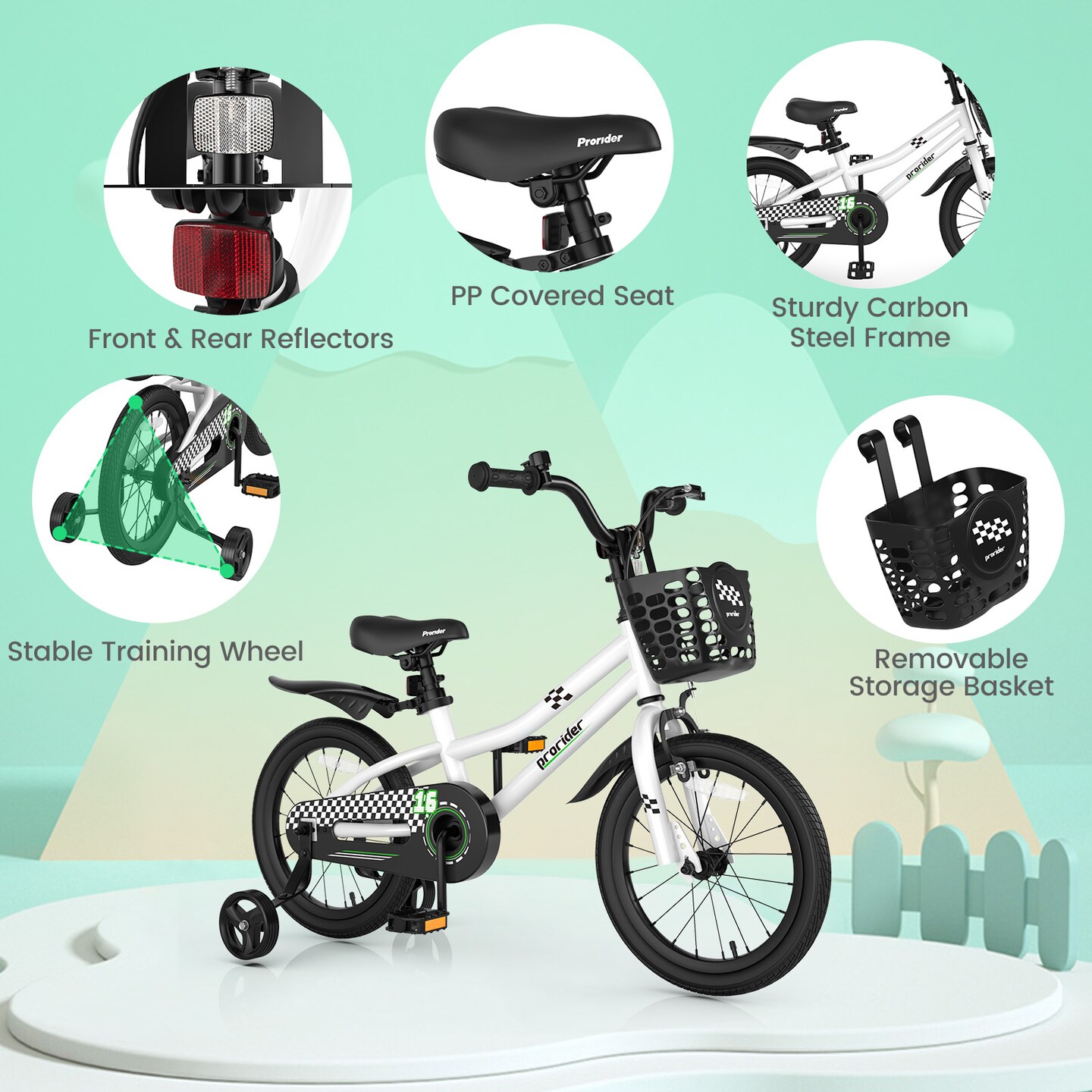 16 Inch Kid&#x27;s Bike with Removable Training Wheels