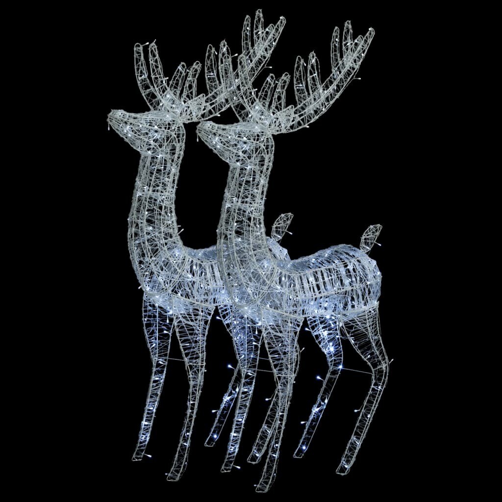 Acrylic Christmas Reindeers 250 LED 2 pcs 70.9&#x22;