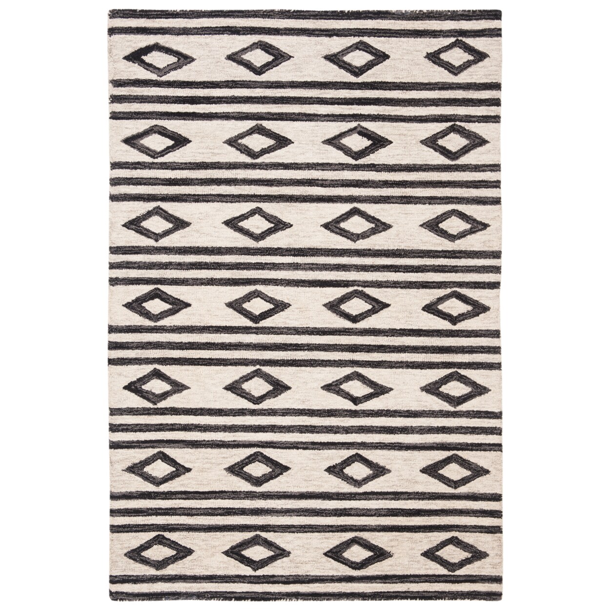 Safavieh MicroLoop MLP153A Ivory / Charcoal Rug Michaels