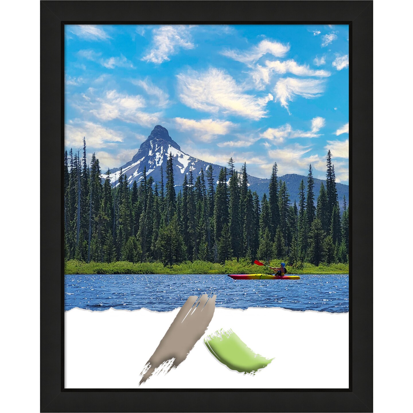 Midnight Black Narrow Wood Picture Frame