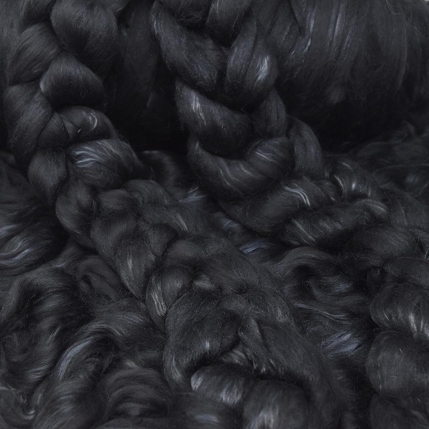 Merino Silk Luxe Tonal Designer Blend. Superfine Merino, Mulberry Silk, Tussah Silk. Top Roving for Spinning or Felting.