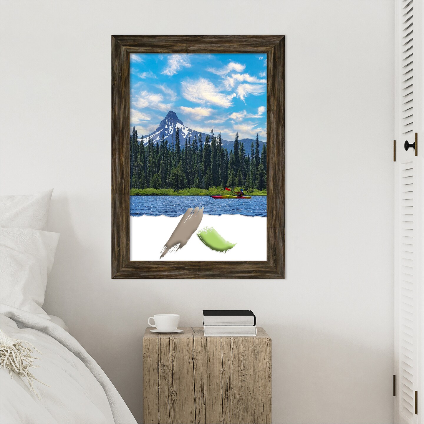Fencepost Narrow Wood Picture Frame, Photo Frame, Art Frame