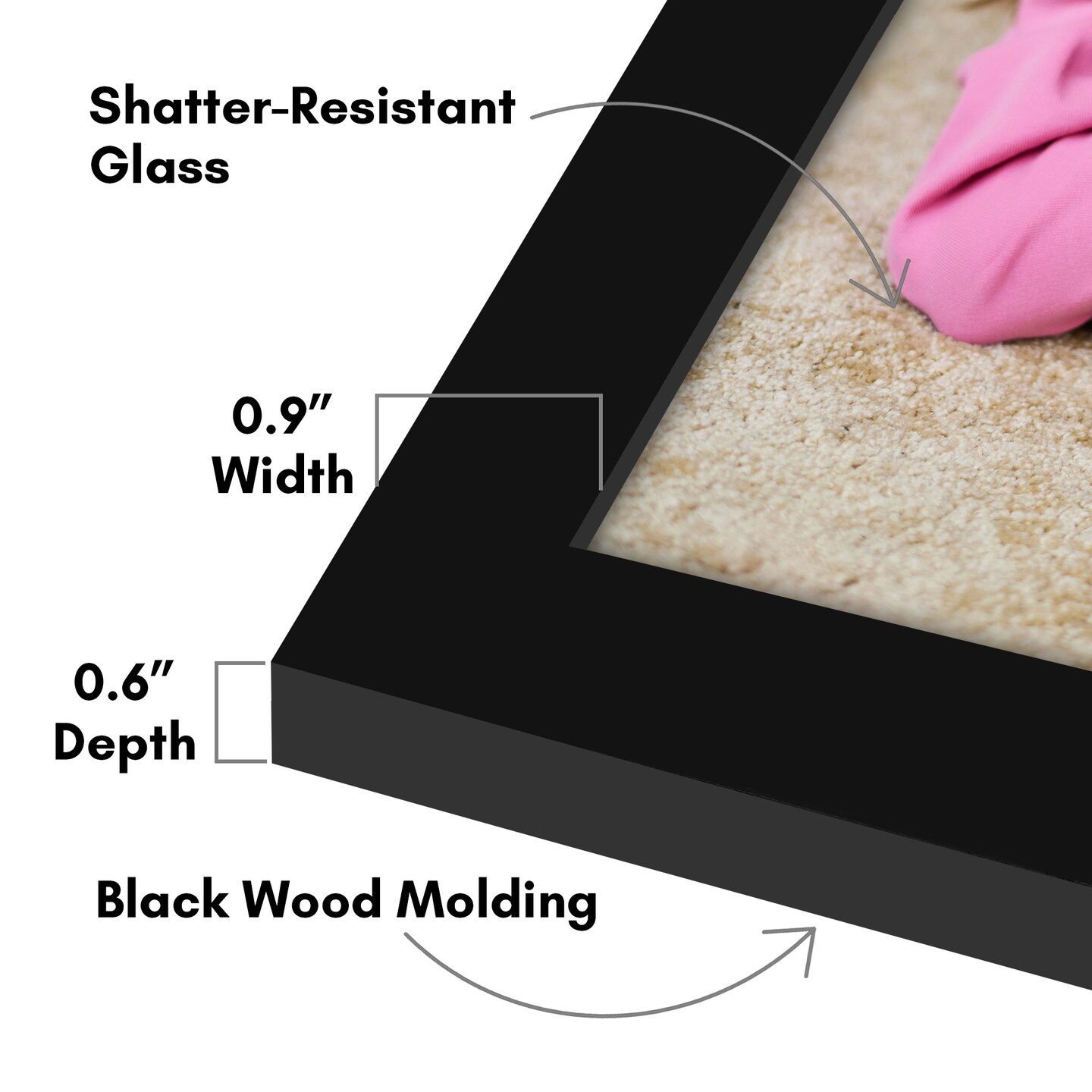Americanflat Gallery Picture Frame - Photo Frame for Wall Decor - Shatter Resistant Glass - Adjustable Hanging Hardware - Includes Easel for Tabletop Display