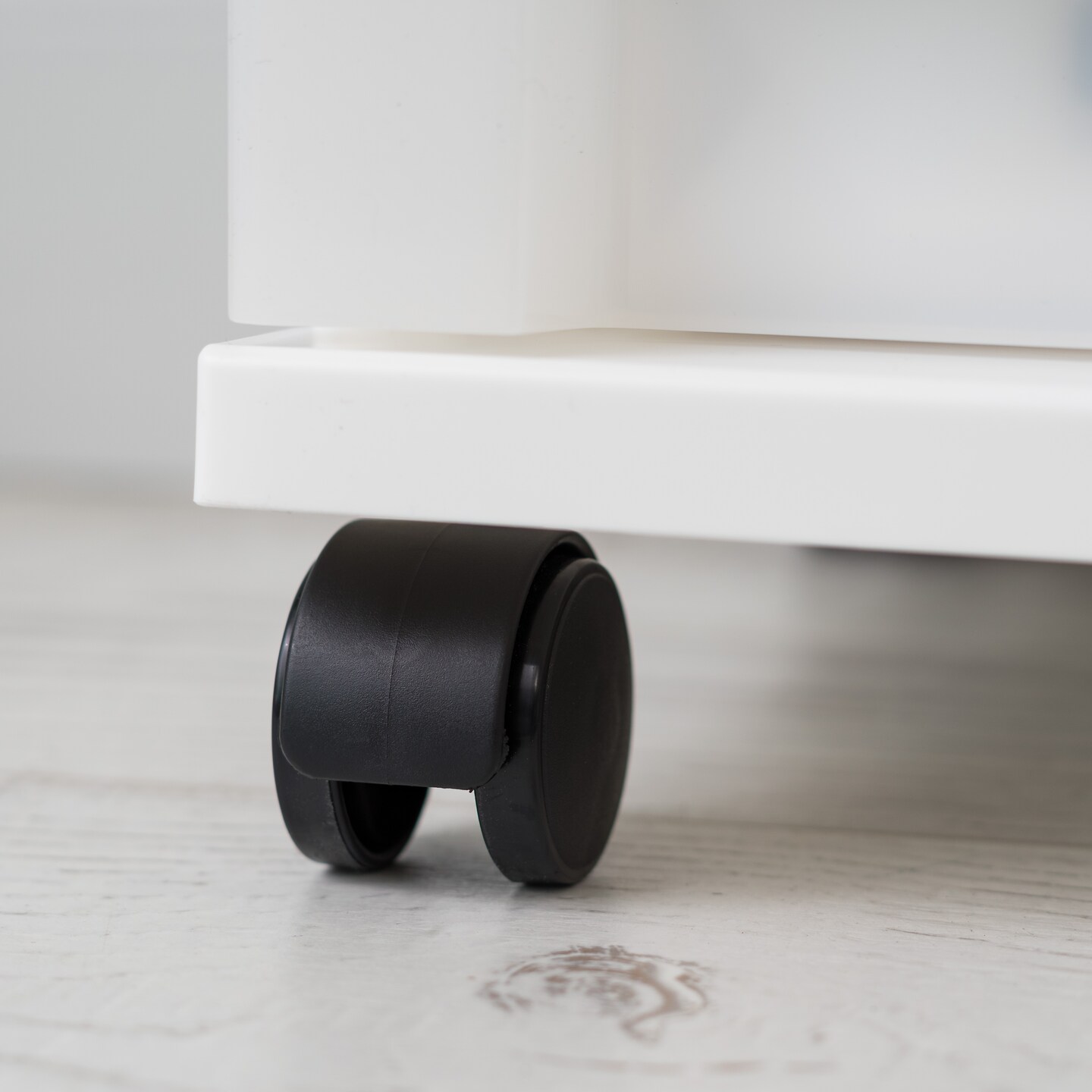 5-Drawer Storage Cart with Organizer Top, White/Pearl