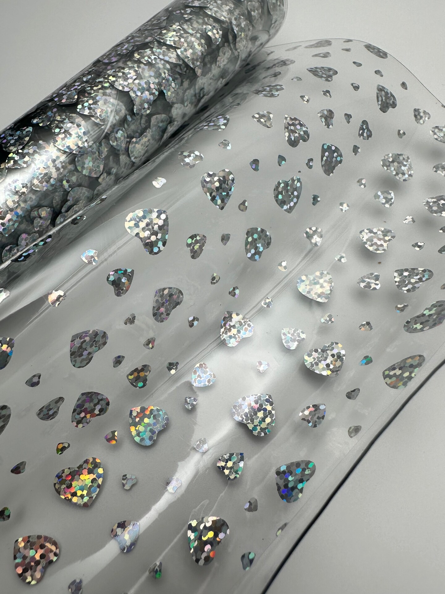 Clear Holographic Heart Clear Vinyl