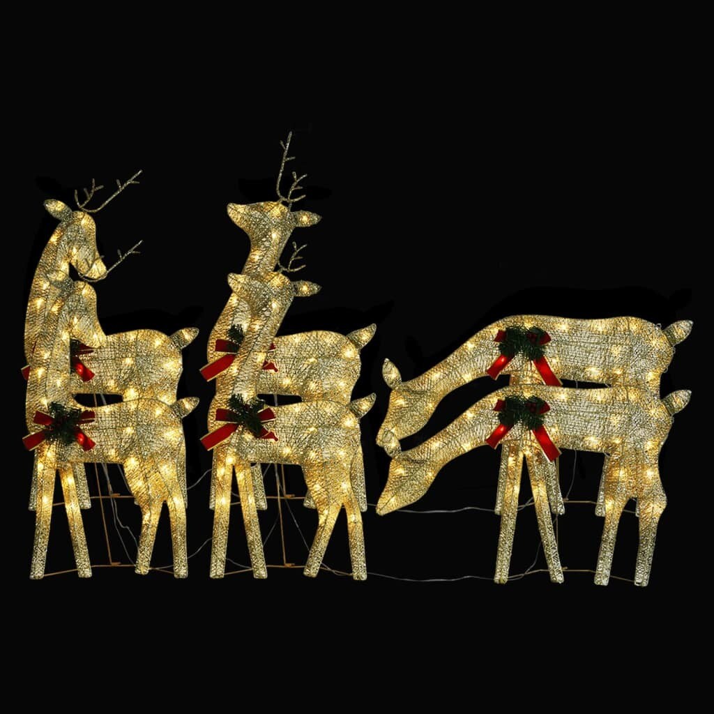 6 pcs Christmas Reindeers with White Mesh