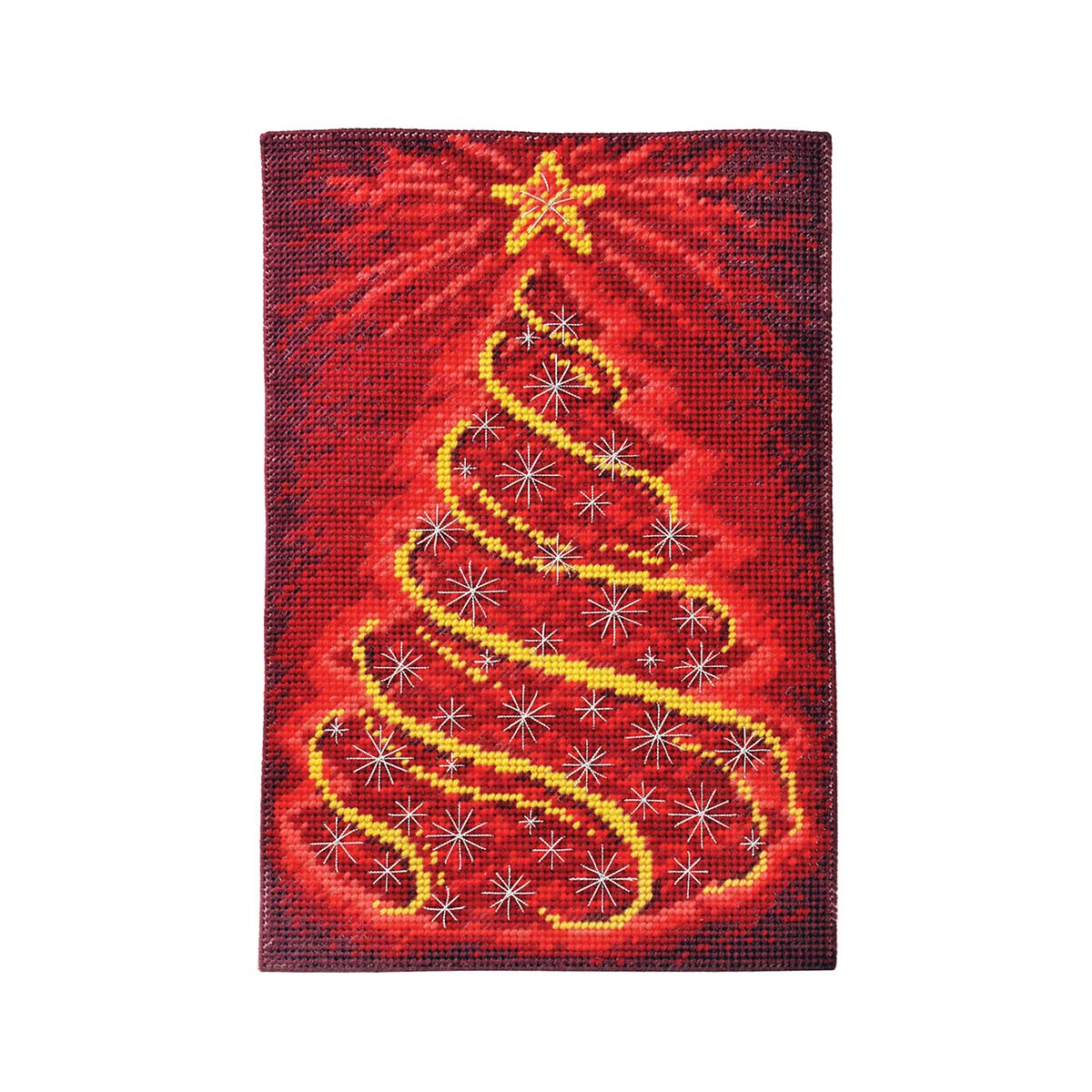 Herrschners  Red Swirl Wall Hanging Plastic Canvas Kit
