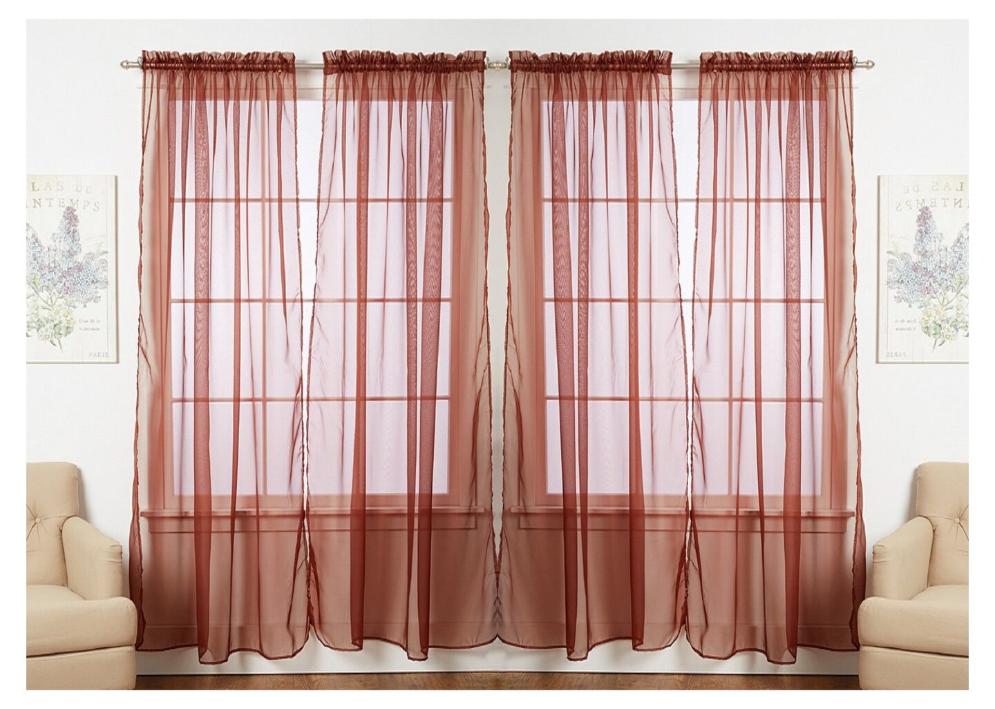 Sheer Window Curtain Hello Kitty 