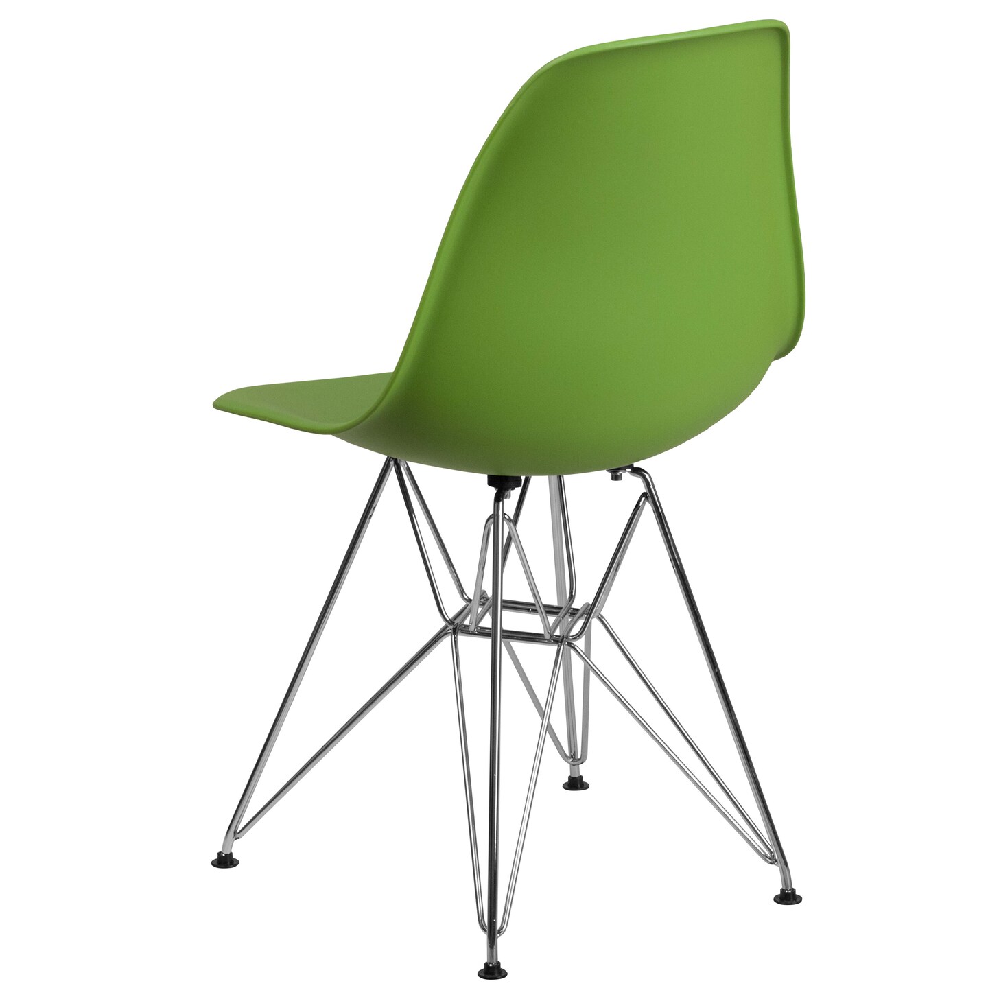 Emma and Oliver Plastic Accent Dining Chair with Chrome Base