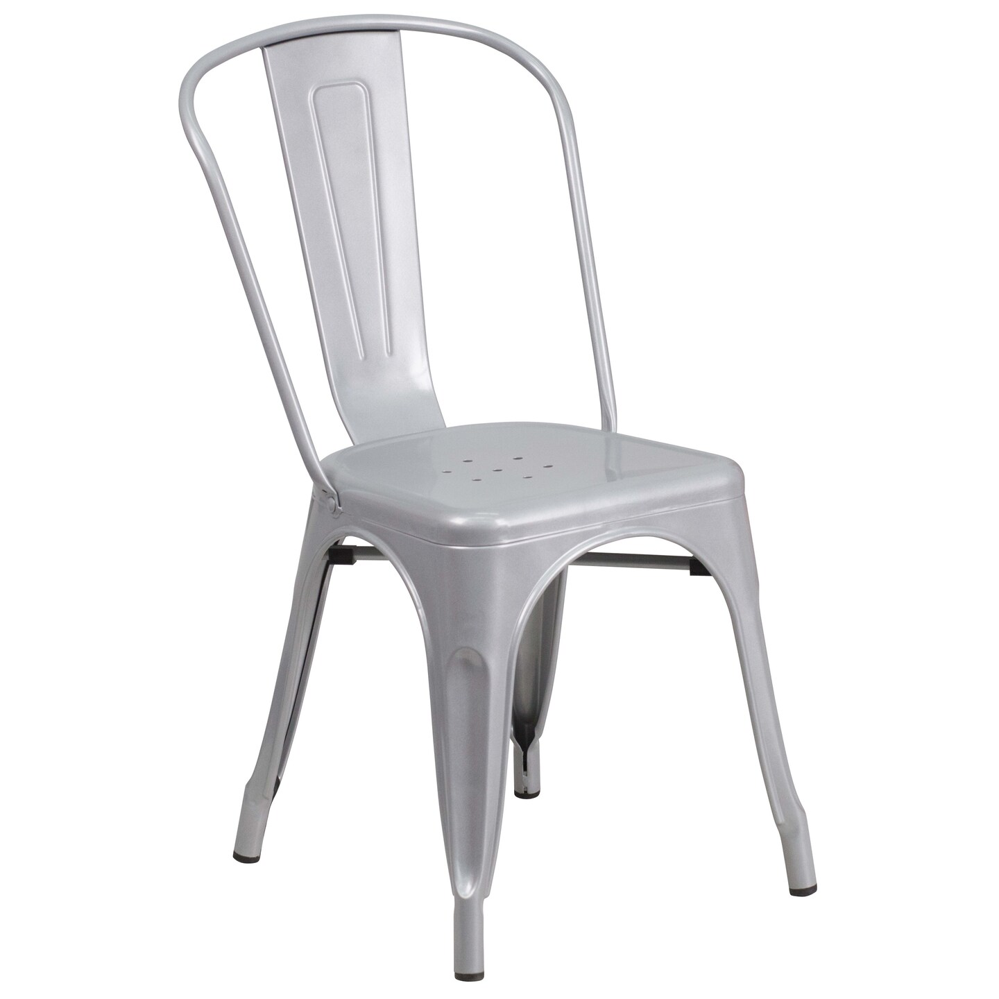 Emma and Oliver Commercial Grade 30&#x22; Round Metal Indoor-Outdoor Table Set with 2 Cafe Chairs