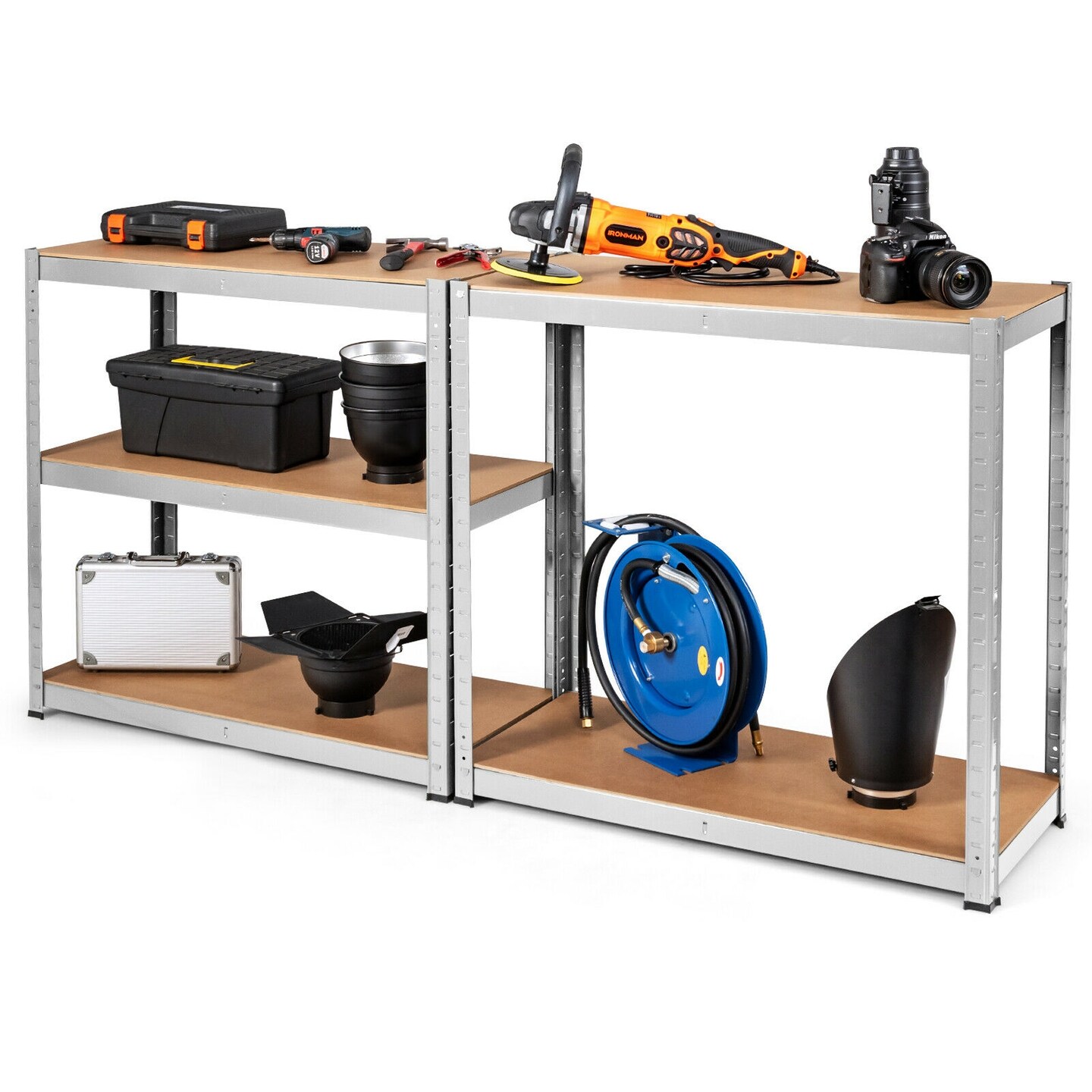 5-Layer Adjustable Multi-functional Metal Shelf Tool Organizer