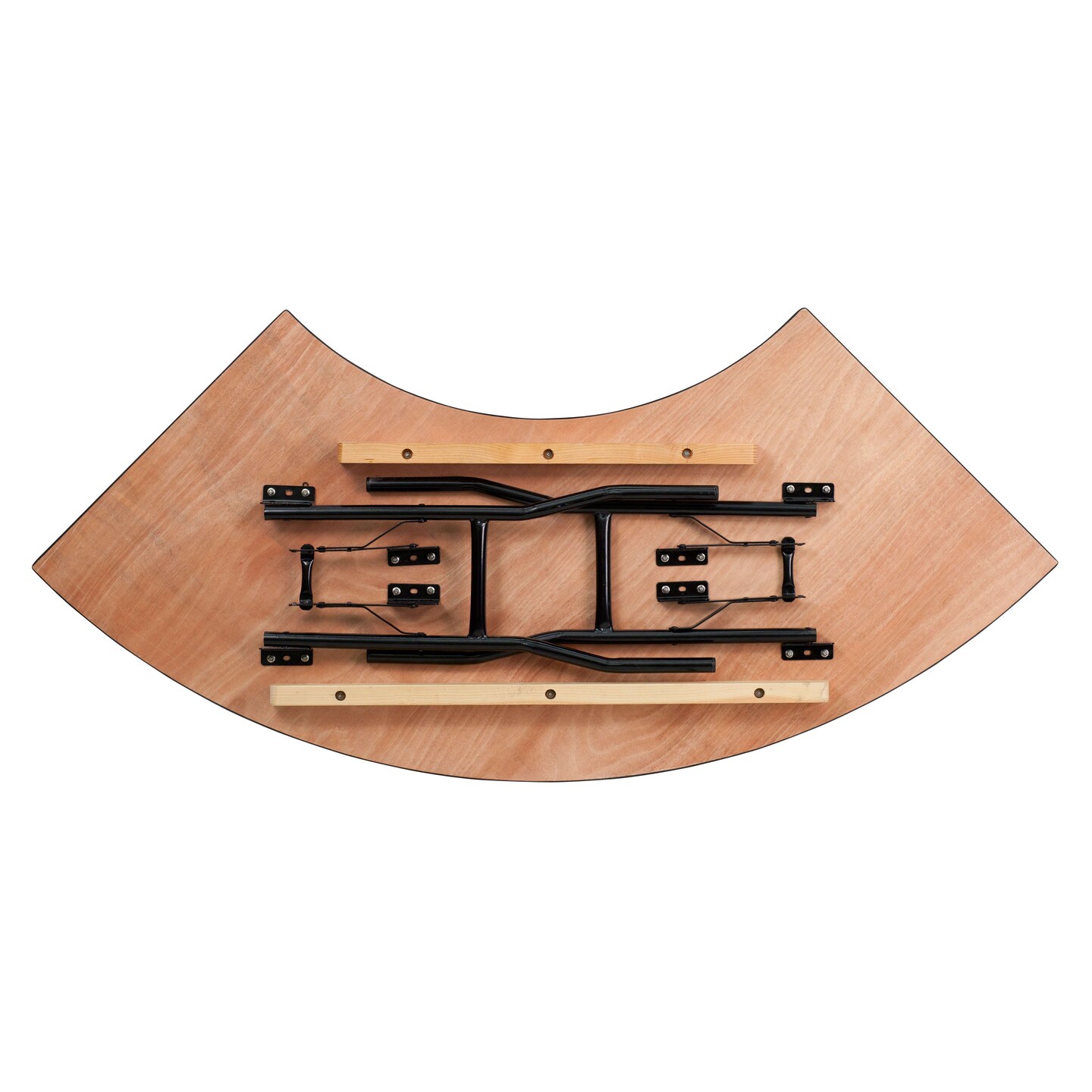 Emma and Oliver 5.5 ft. x 2 ft. Serpentine Wood Folding Banquet Table