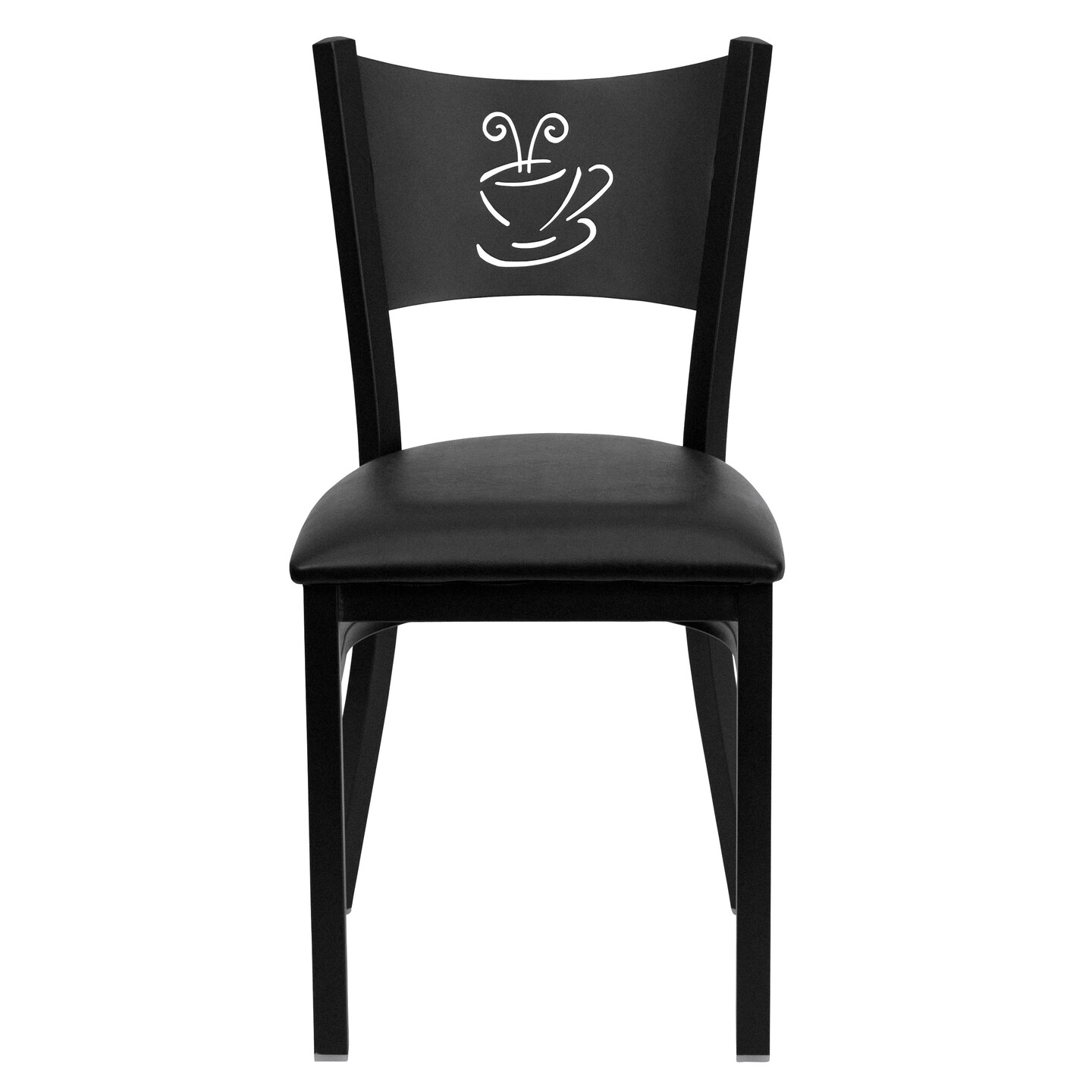 Emma and Oliver Coffee Back Metal Restaurant Dining Chair
