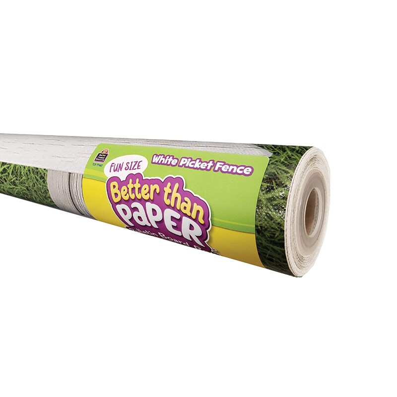 Fun Size Better Than Paper&#xAE; Bulletin Board Roll, 18&#x22; x 12&#x27;, White Picket Fence