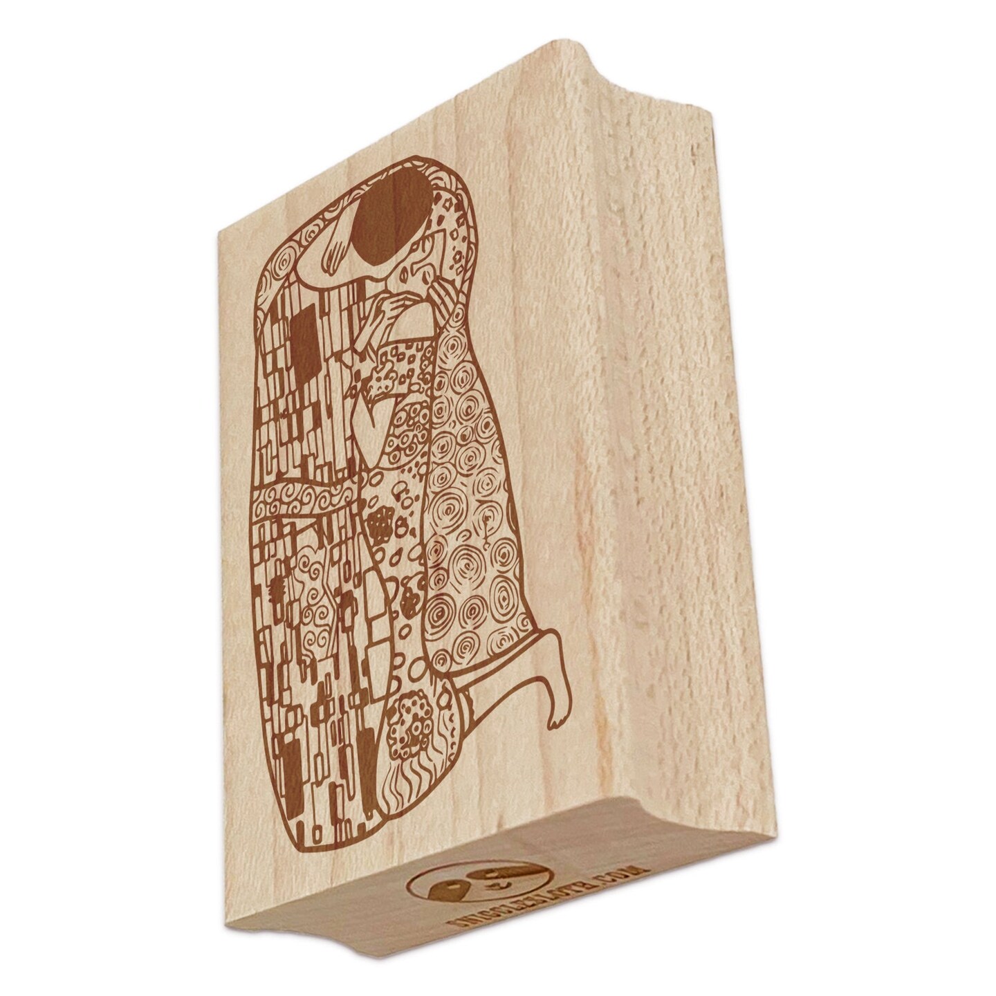 The Kiss Gustav Klimt Painting Rectangle Rubber Stamp for Stamping Crafting