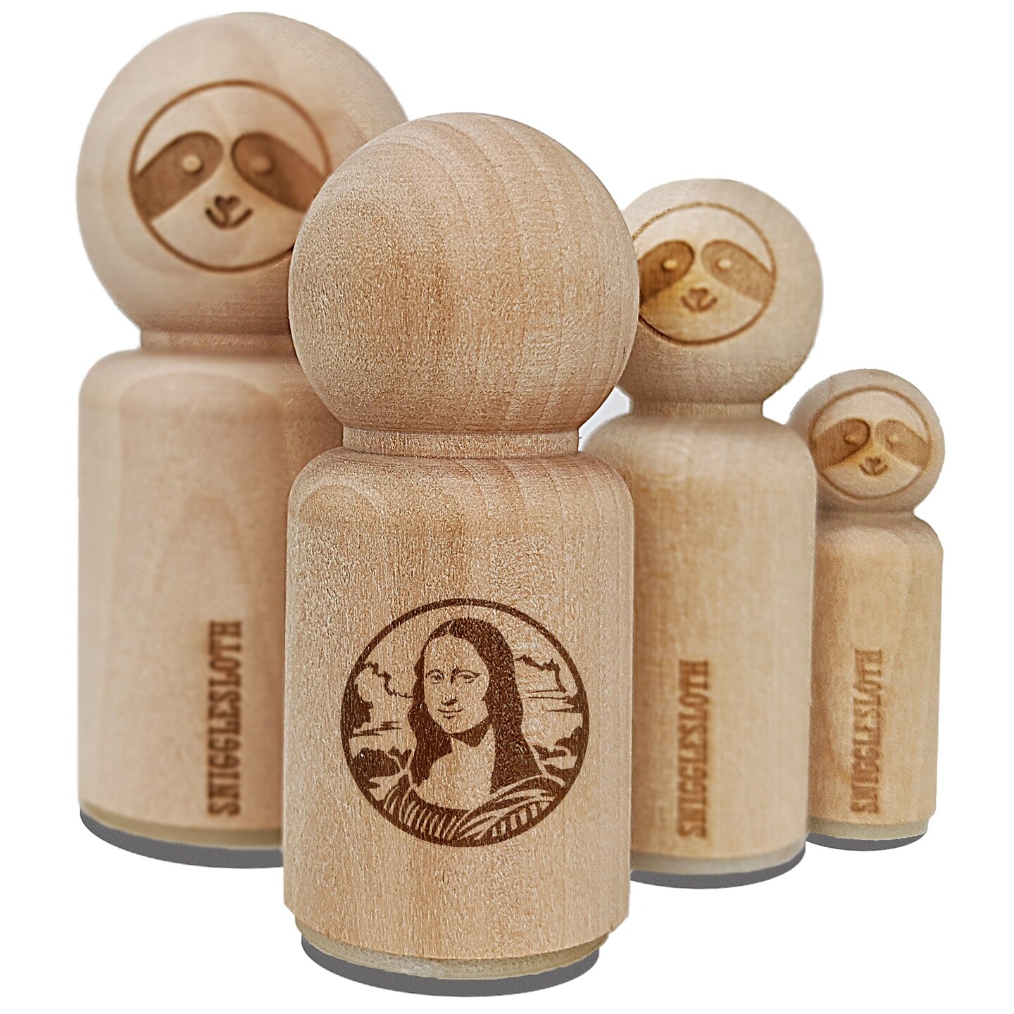 Mona Lisa Painting by Leonardo Da Vinci Rubber Stamp for Stamping