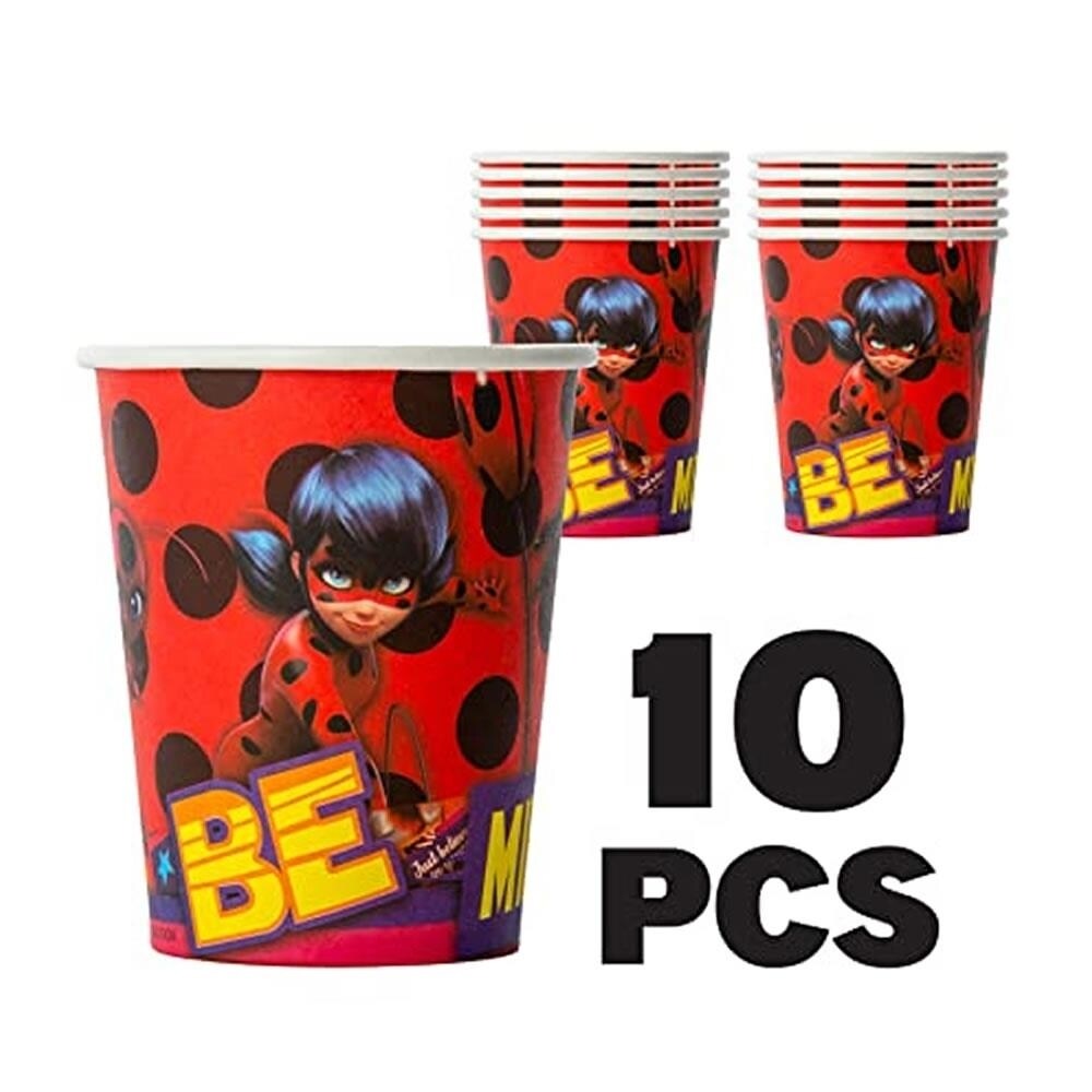 Mighty Mojo Miraculous Ladybug 9oz Paper Cups 10ct Cat Nior Kids Party Supplies