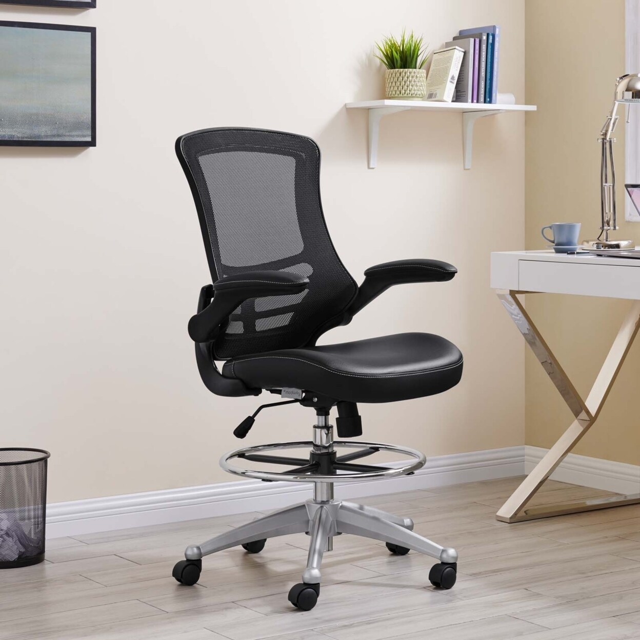 Modway Attainment Vinyl Drafting Chair-EEI-1422