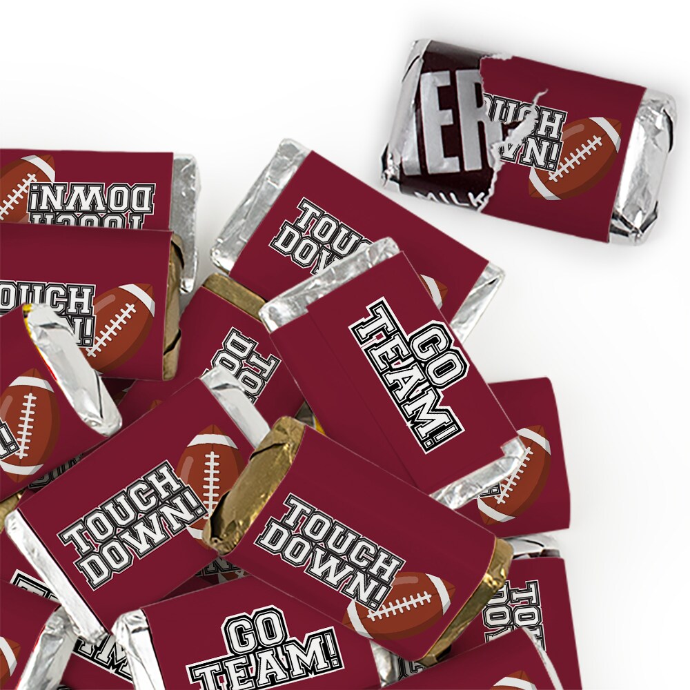 Football Party Candy Favors Hershey&#x27;s Miniatures Chocolate - Touchdown