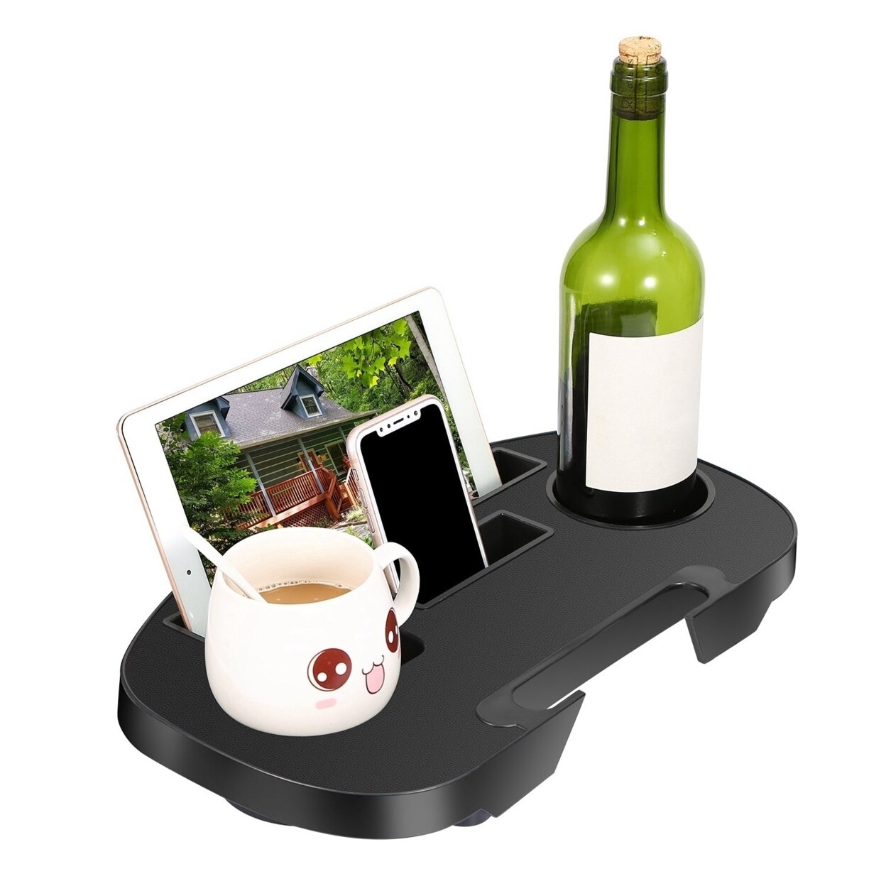 Zero Gravity Chair Cup Holder Clip On Side Tray With Beverage Can Mobile Devices Slots