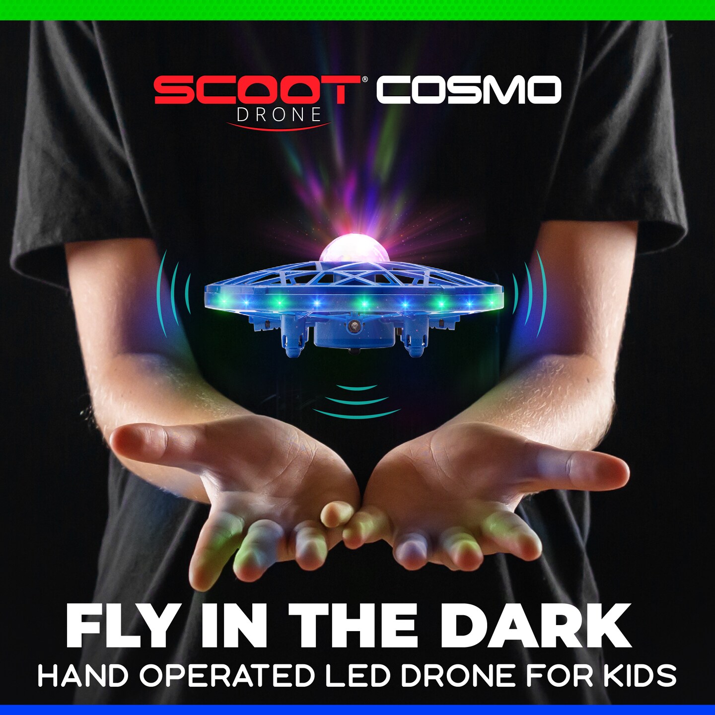 Force1 Scoot Cosmo LED Hand Operated Drone for Kids and Adults