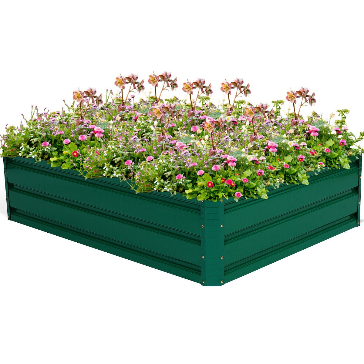 Dark Green Steel Patio Raised Garden Flower Planter Suitable for All Kinds of Plants