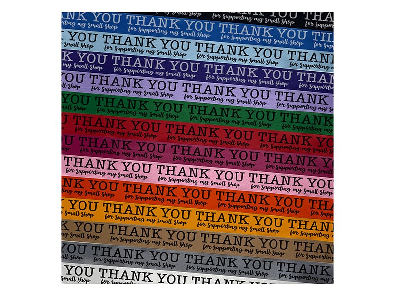 Thank You for Supporting My Small Shop Business Satin Ribbon for Bows Gift Wrapping - 1&#x22; - 3 Yards