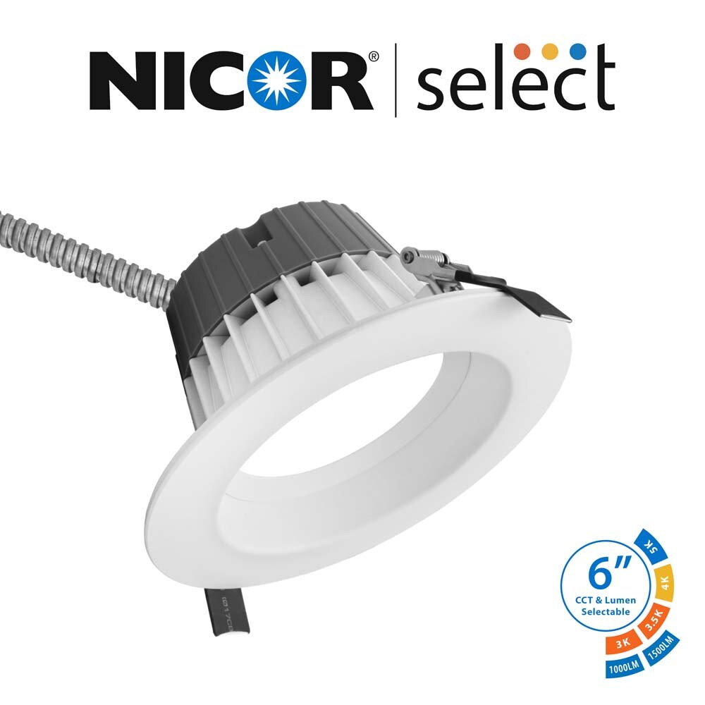 Nicor CLR-Select 6-inch White Commercial Canless LED Downlight Kit