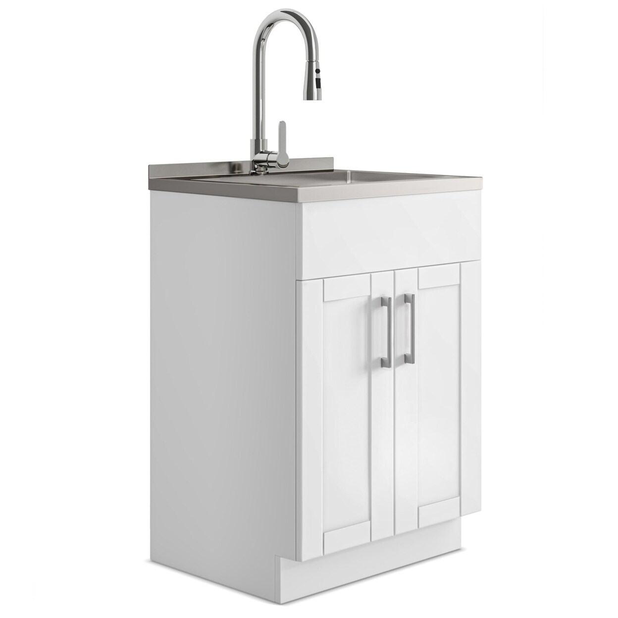 Modern Wide Shaker 24-Inch Utility Sink And Cabinet
