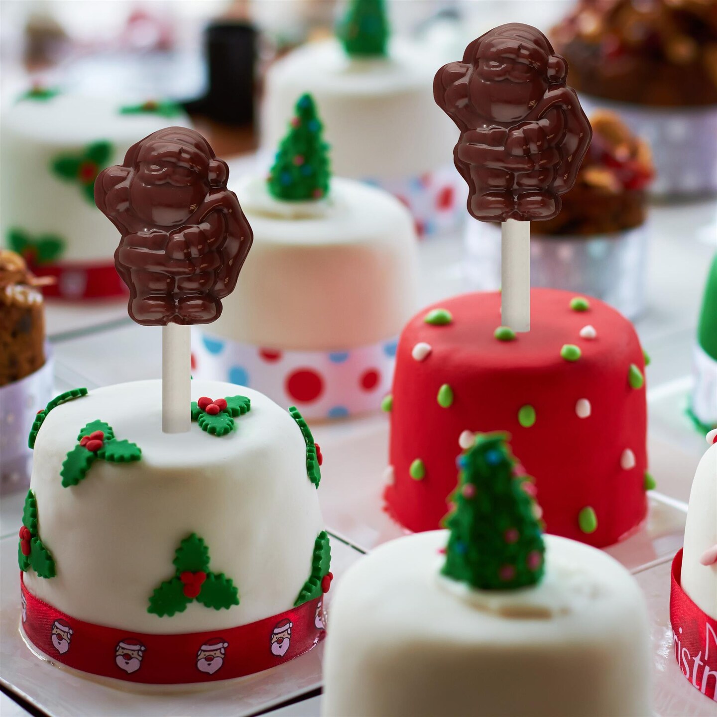 Chocolate Mold Small Santa Lolly