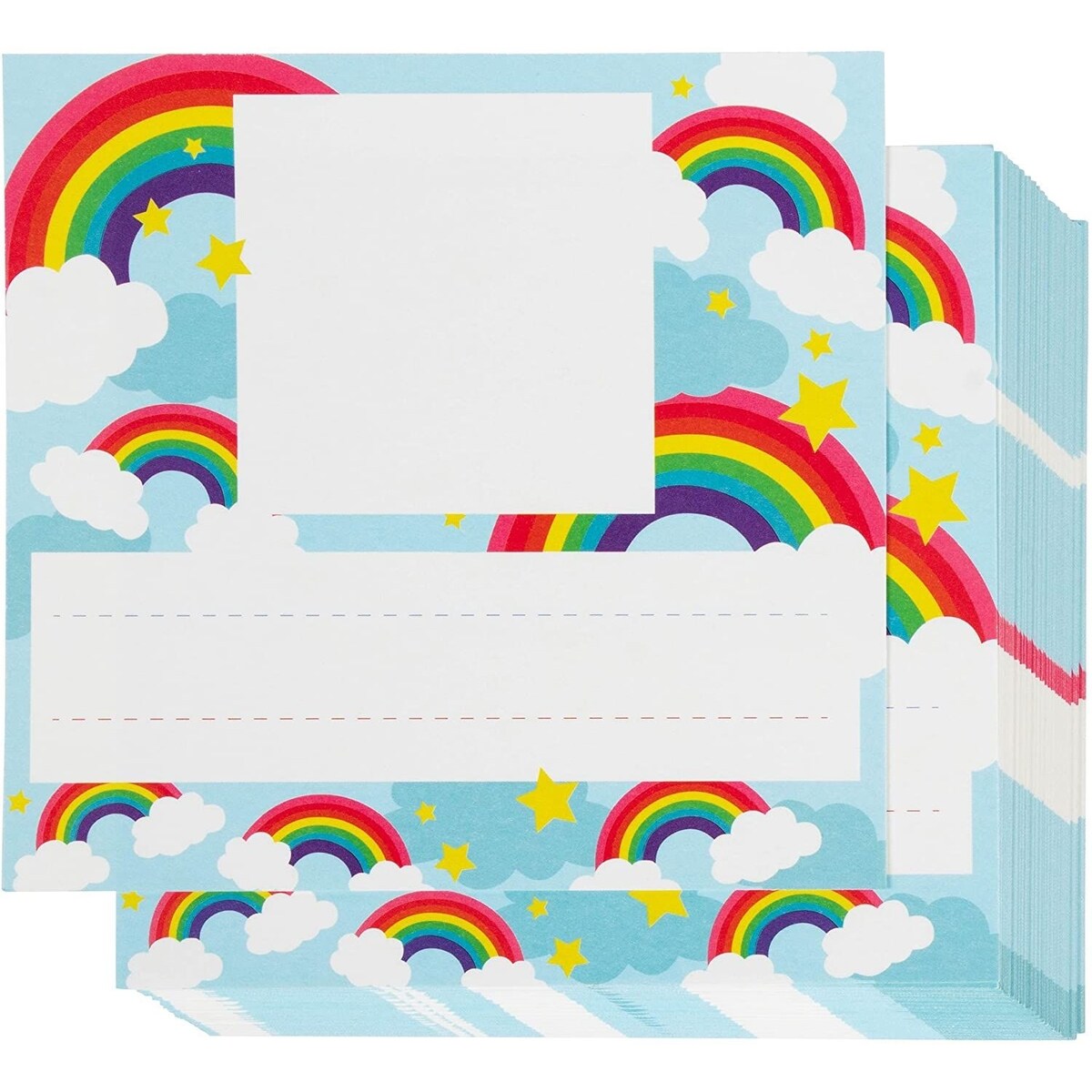 Name Tags for Classroom, Rainbow (4.75 L x 4.5 W in, 60-Pack)