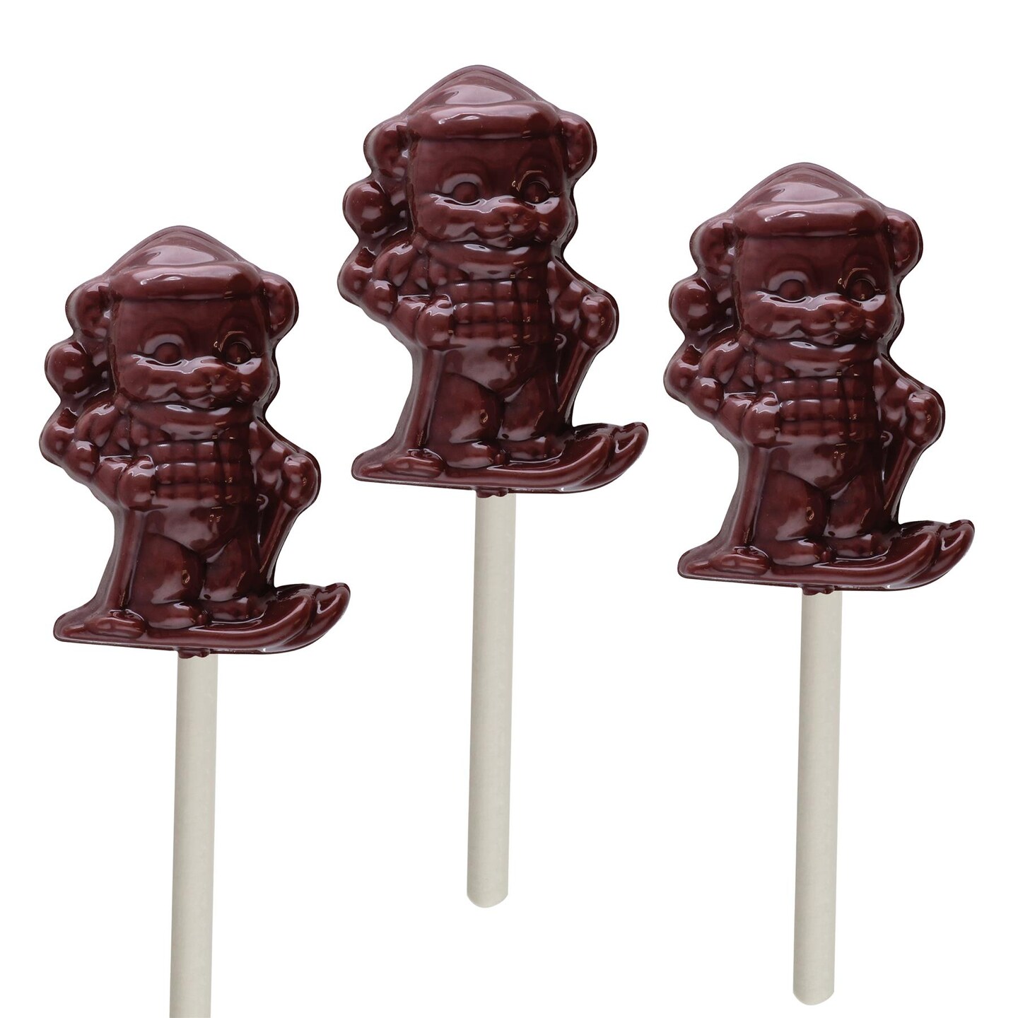 Chocolate Mold Skiing Bear Lolly