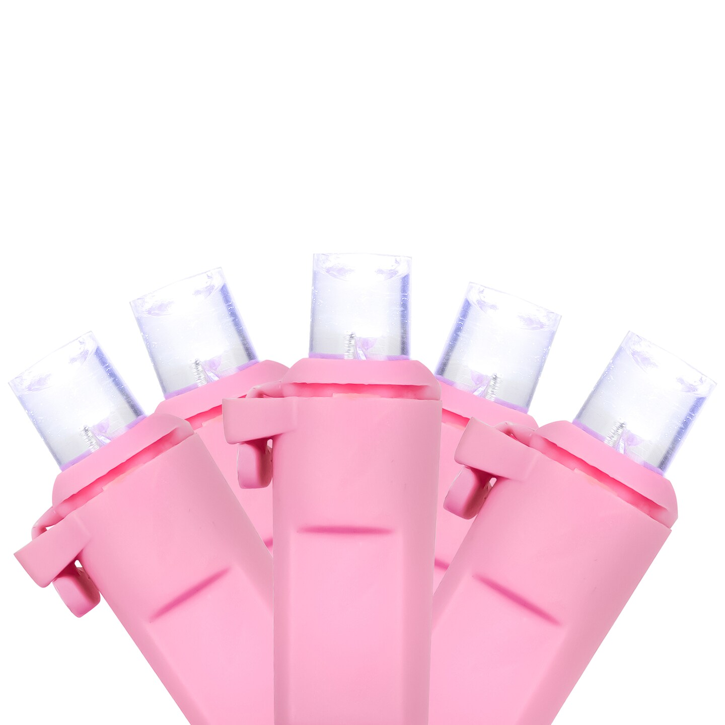 Northlight LED Wide Angle Christmas Lights Pure White - 33' Pink Wire - 100ct