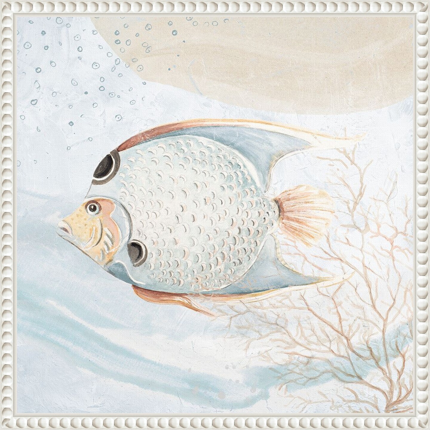 Ocean Oasis Bubbles Tropical Fish by Patricia Pinto Framed Canvas Wall Art