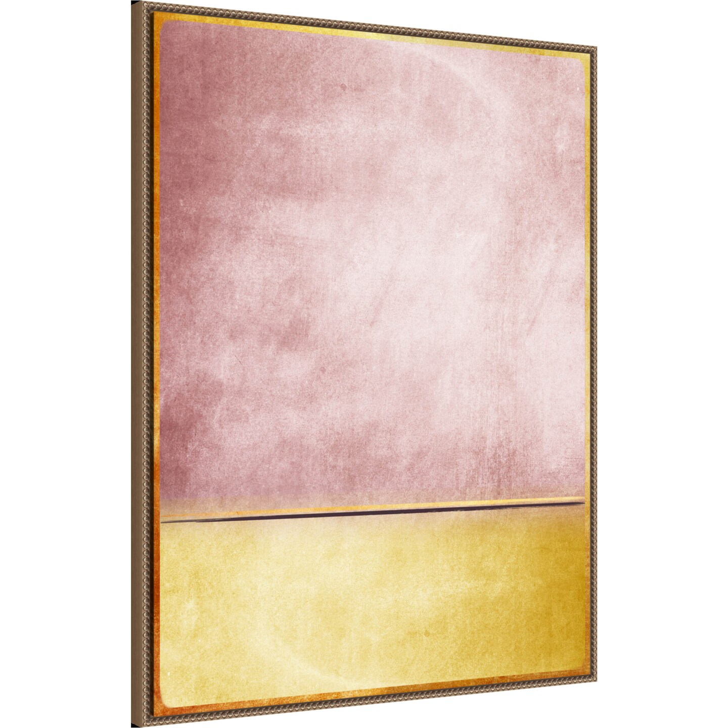 Pink and Yellow 3 by Alyson Storms Framed Canvas Wall Art