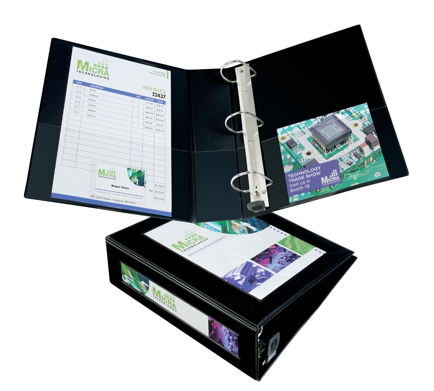 Avery Heavy-Duty Framed View 3-Ring Binder, 3&#x22; One Touch EZD Rings, 1 Black Binder (68037)