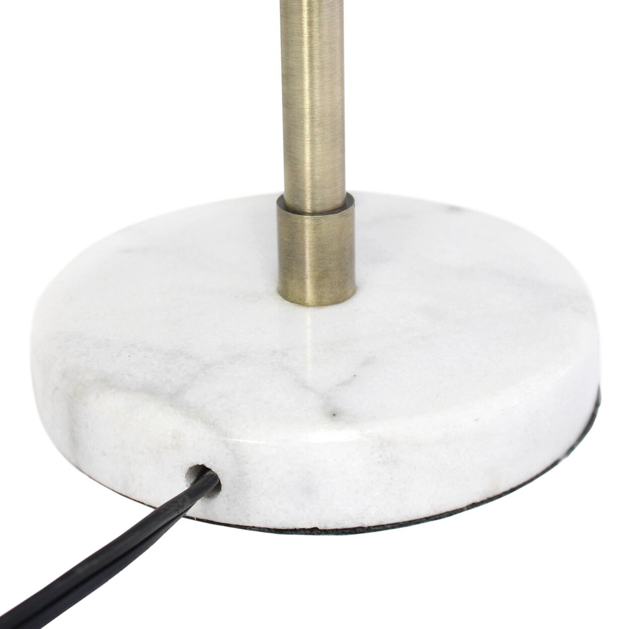 Elegant Designs   Antique Brass and Marble Base Arched Desk Lamp